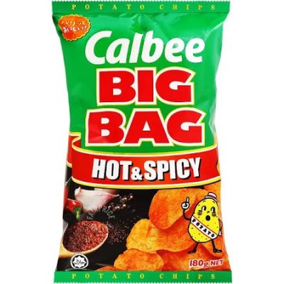 卡乐比 香辣味薯片大袋装 | Calbee Big Bag Hot And Spicy Potato Chips 180g