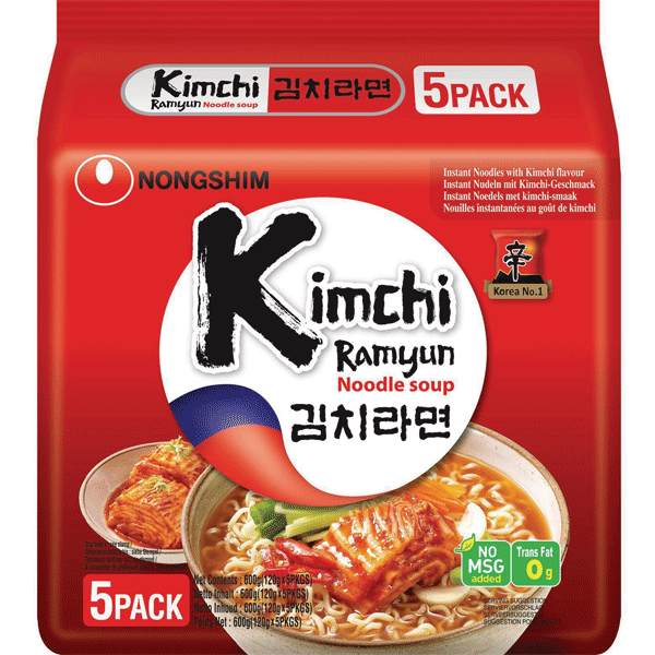 农心 辣白菜拉面 5袋 | Nongshim Kimchi Ramyun   5 x 120g