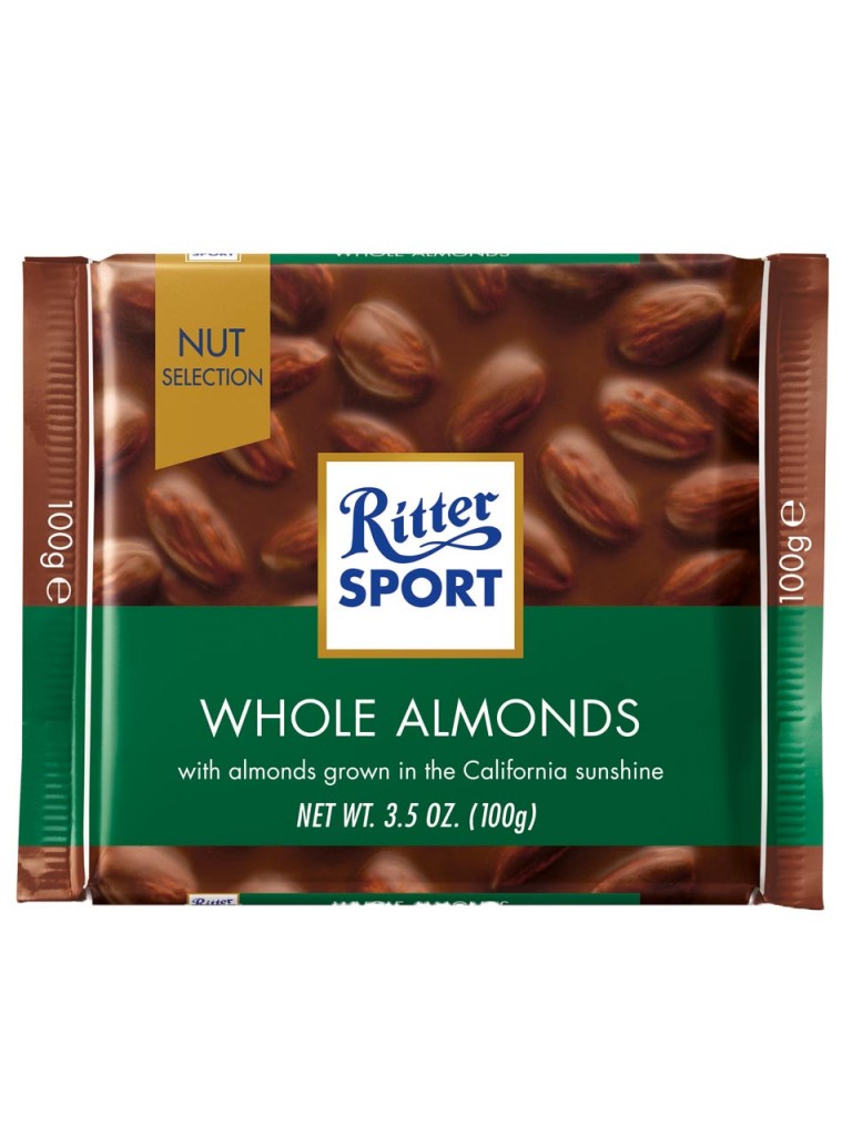 瑞特斯波德 全扁桃仁牛奶巧克力 | Ritter Sport Whole Almond Milk Chocolate 100g