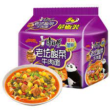 康师傅 老坛酸菜牛肉面 5袋 | Kang Shi Fu Sour Pickle Beef Packet Noodle 5 x 114g