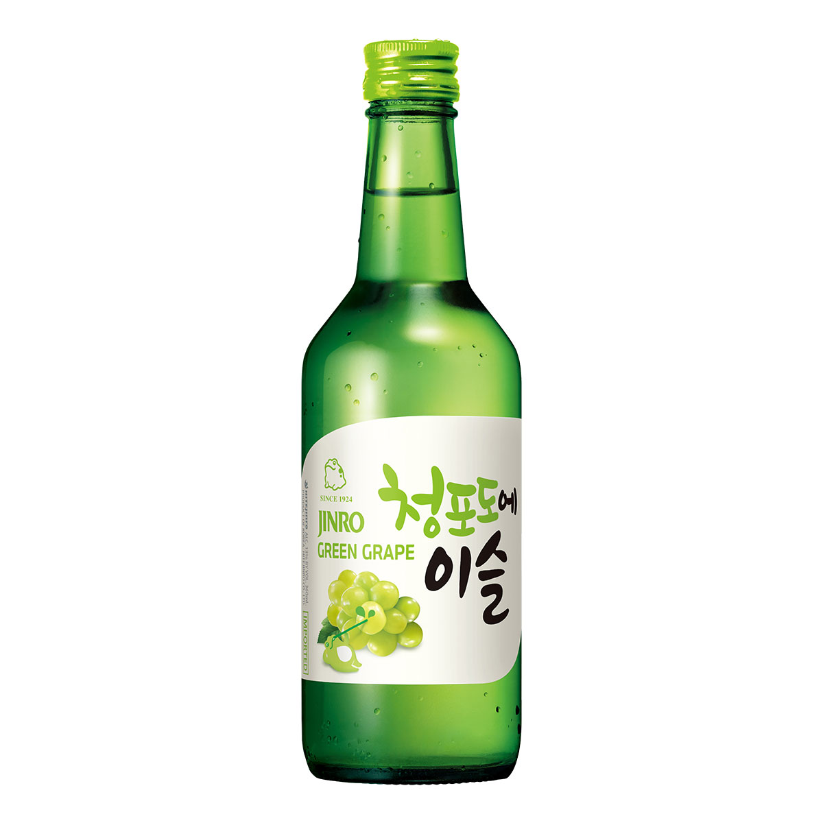 真露烧酒 青葡萄果味 | Jinro Green Grape Bottle Soju 360ml