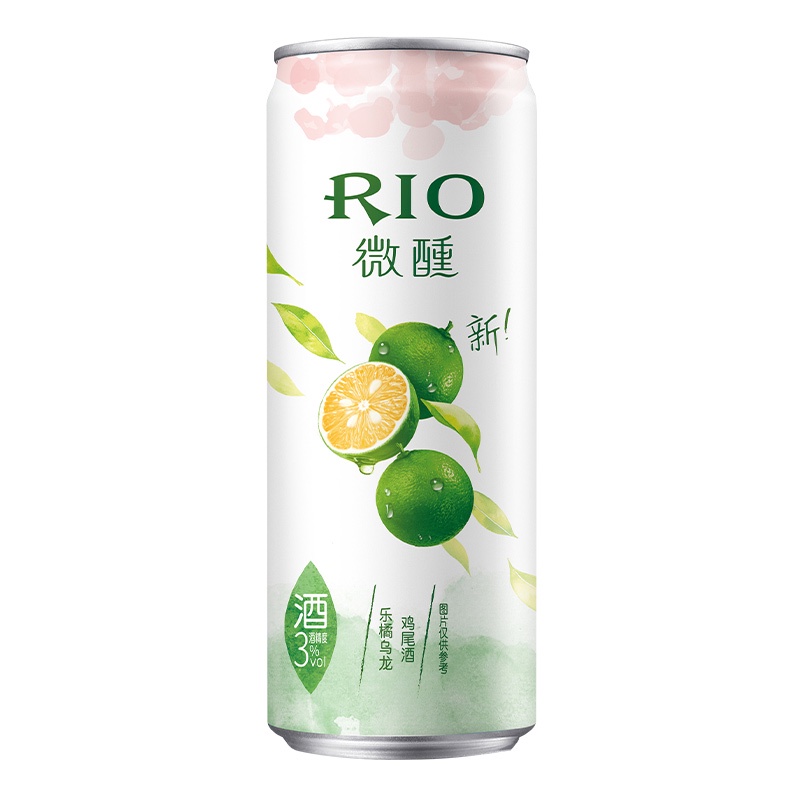 锐奥 微醺 金橘乌龙茶伏特加 | Rio 3%  Light Cocktail Lime Oolong Tea+Vodka  330ml 