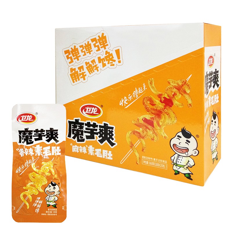 卫龙 麻辣味魔芋爽 | WeiLong Mo Yu Shuang Konjac Snack Mala Spicy 20	x	18g