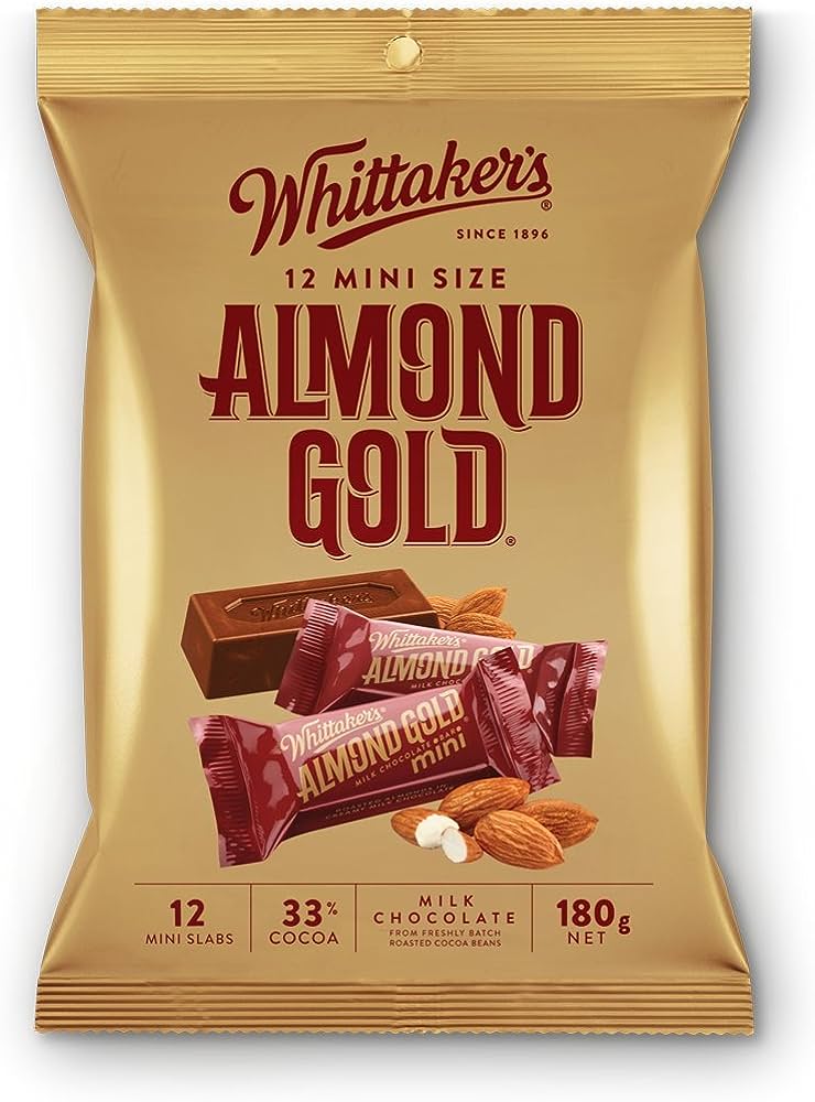 惠特克 杏仁牛奶巧克力 | Whittaker's Almond Gold Mini Chocolate Sharepack 180g