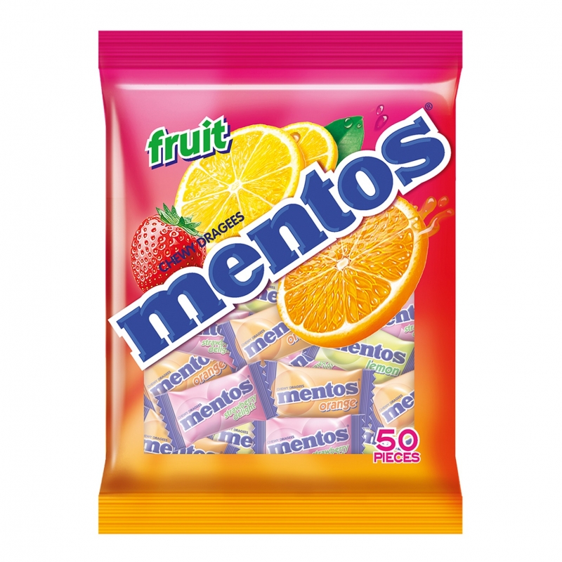 曼妥思 什锦水果味万乐珠糖 | Mentos Fruit Bag Chewy Dragees 135g