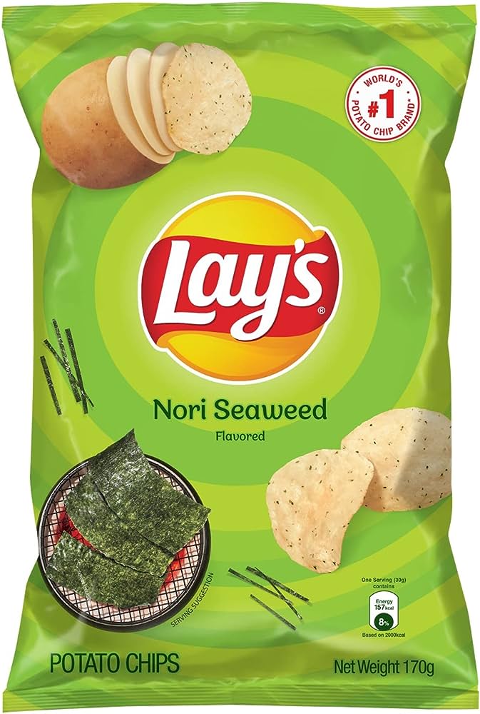 乐事 岩烤海苔味薯片大袋装 | Lay's Potato Chips Nori Seaweed 170g