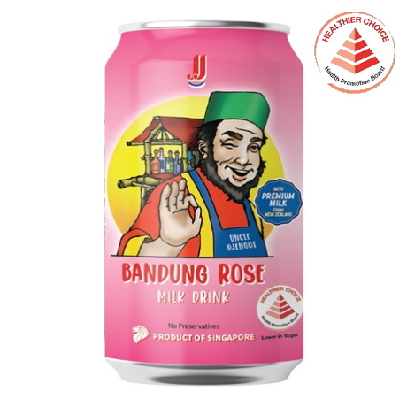 Jia Jia Bandung Rose Milk Can Drink 300ml