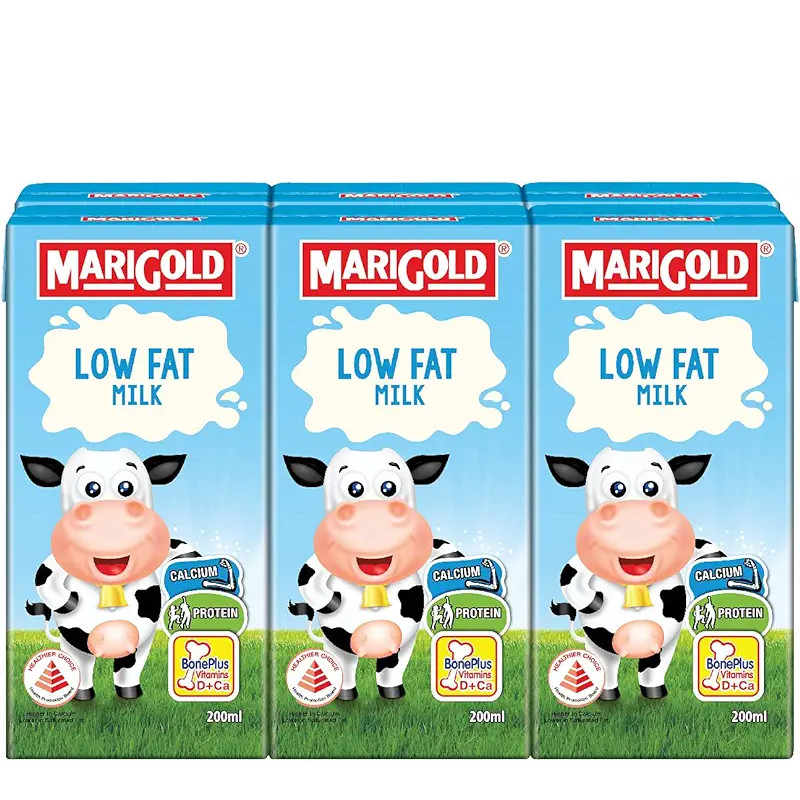 Marigold 低脂纯牛奶 | Marigold Low Fat UHT Milk 6 x 200ml