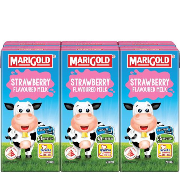 Marigold 草莓牛奶 | Marigold Strawberry UHT Milk 6 x 200ml