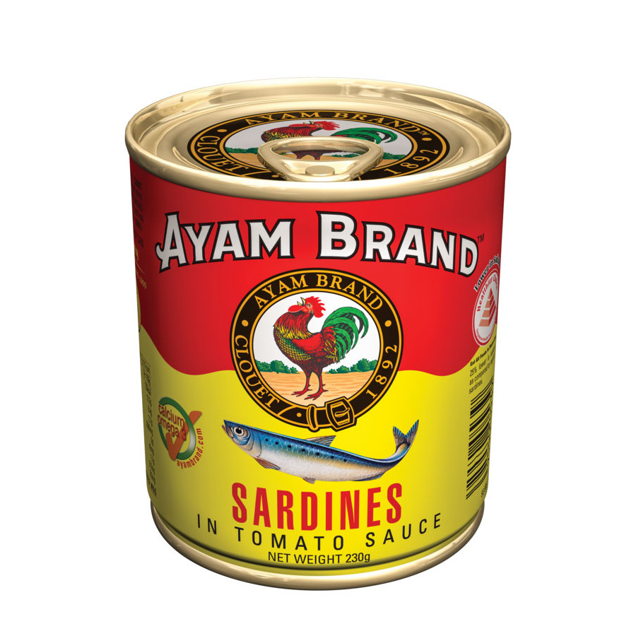 雄鸡标 番茄汁沙丁鱼 | Ayam Brand Sardines In Tomato Sauce  230g