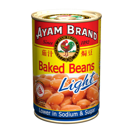 雄鸡标 番茄汁焗豆(轻) | Ayam Brand Baked Beans In Tomato Sauce Light  425g