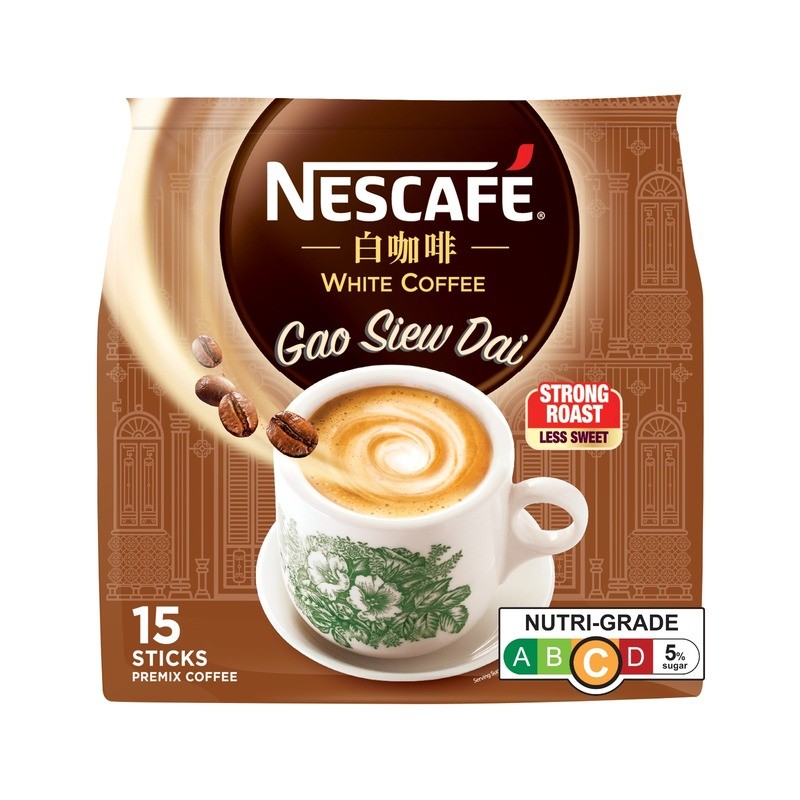 雀巢 浓厚少甜白咖啡 速溶咖啡 | Nescafe White Coffee Gao Siew Dai 15 x 31g