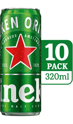 喜力啤酒 经典拉格 10罐 | Heineken Lager Beer Can 10 x 320ml