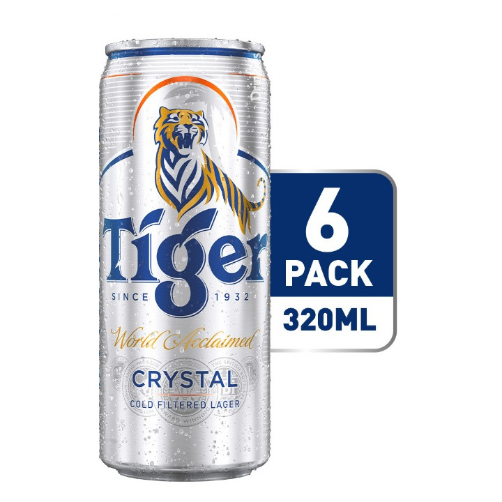 虎牌啤酒 -1°C 冰酿 6罐 | Tiger Crystal Beer Can 6 x 320ml