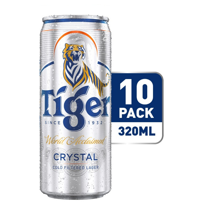 虎牌啤酒 -1°C 冰酿 10罐 | Tiger Crystal Beer Can 10 x 320ml