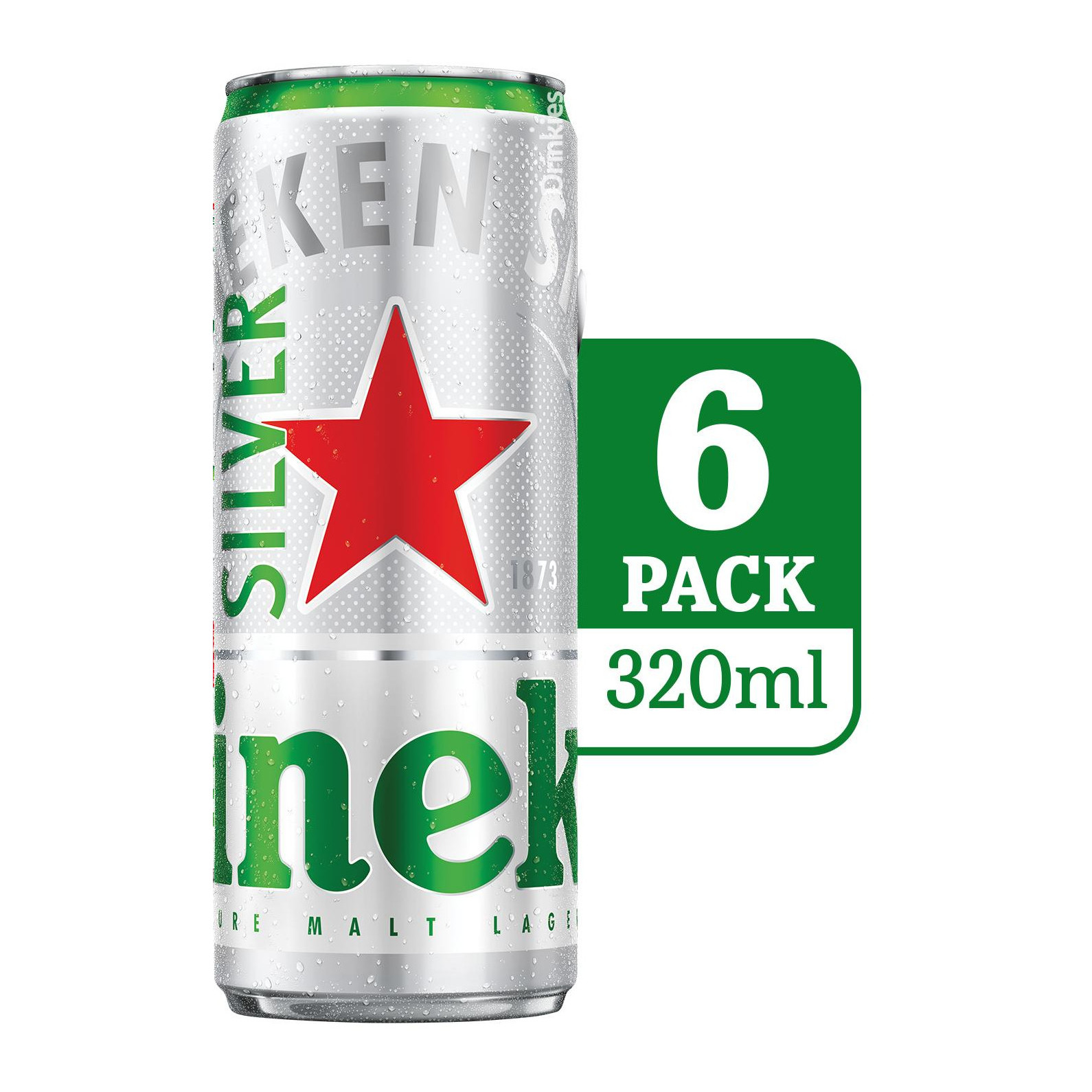 喜力啤酒 经典银星 6罐 | Heineken Silver Beer Can 6 x 320ml