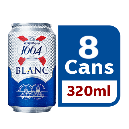 克伦堡1664 小麦白啤酒 8罐 | Kronenbourg 1664 Blanc Wheat Beer Can 8 x 320ml