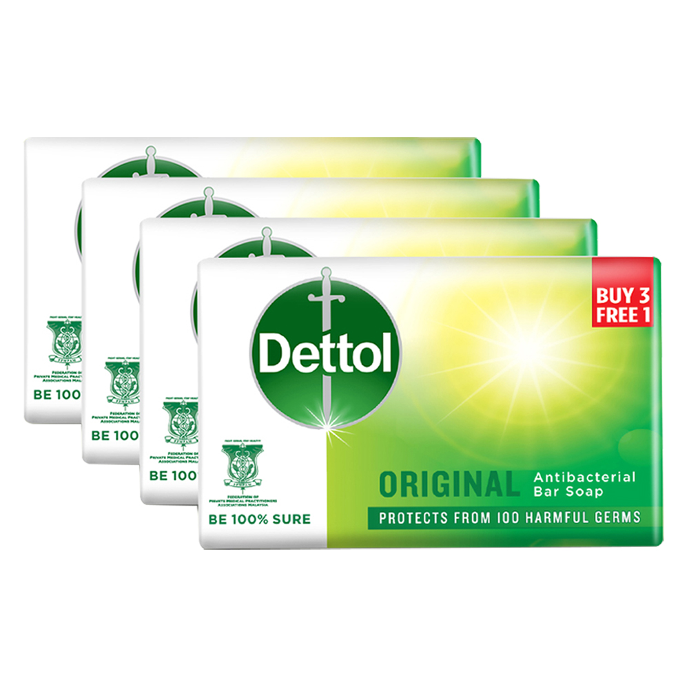 滴露抑菌香皂 经典松木 四块 | Dettol Anti-Bacterial Bar Soap - Original 4 x 100g