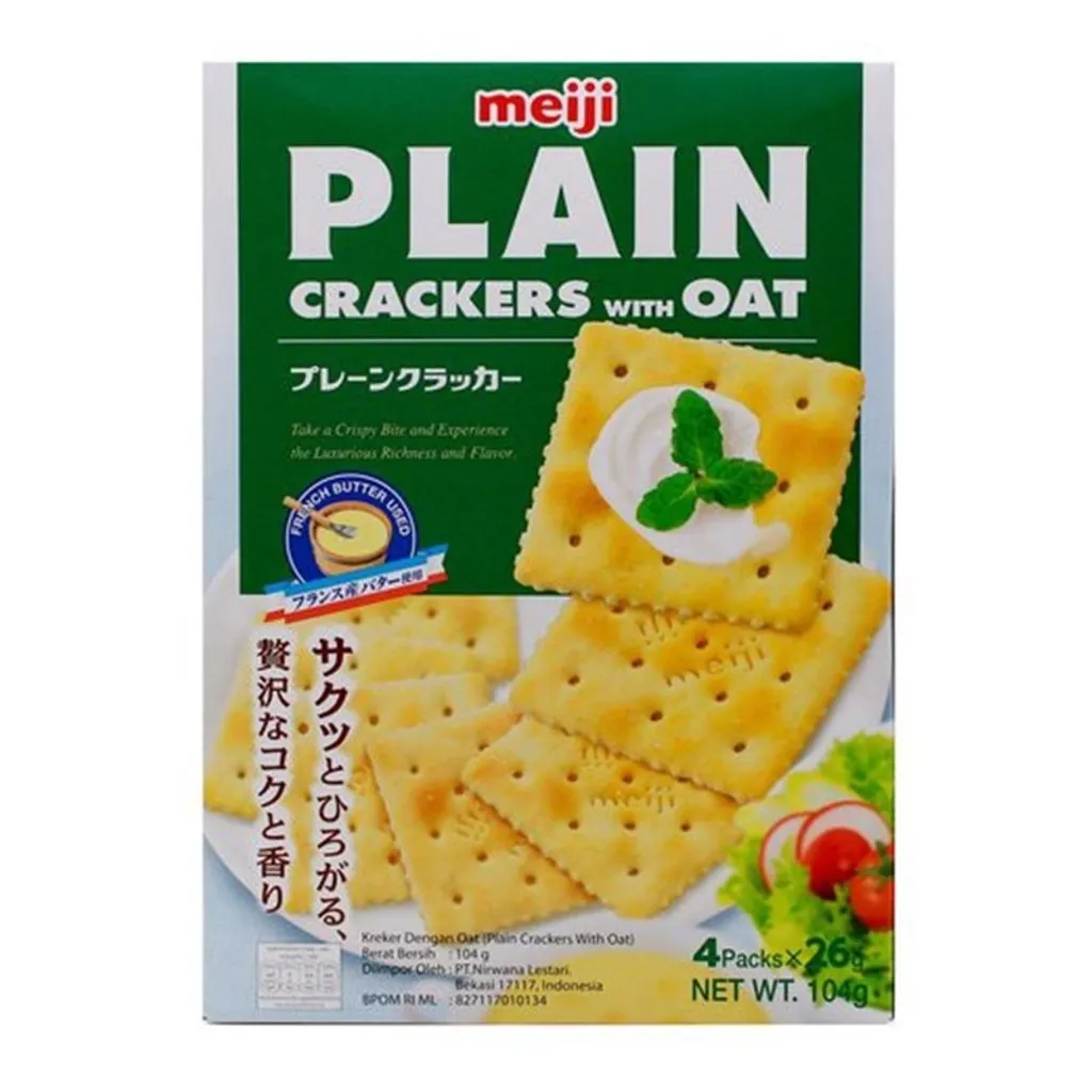 明治 燕麦苏打饼干 | Meiji Plain Crackers with Oats 416g