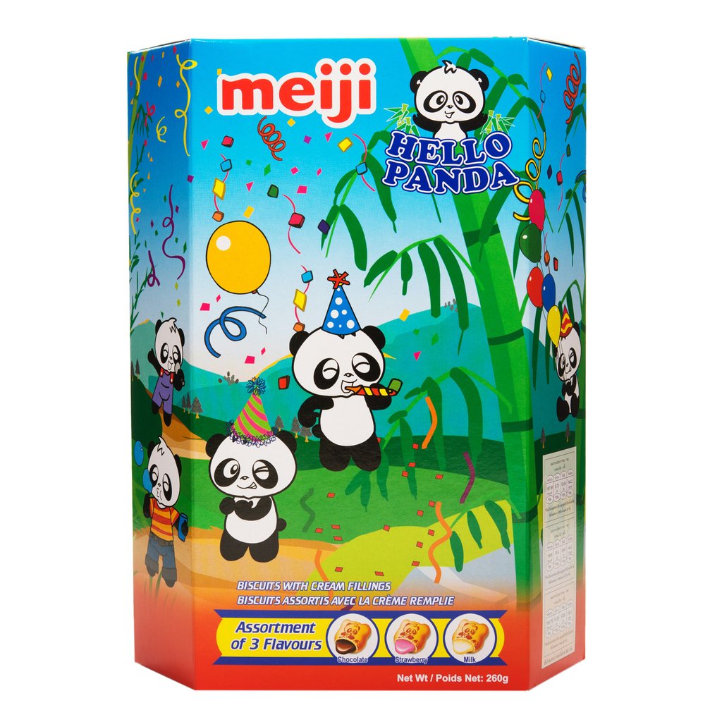 明治 熊猫夹心饼干混合口味 | Meiji Hello Panda	Assorted Flavors Biscuits			260g