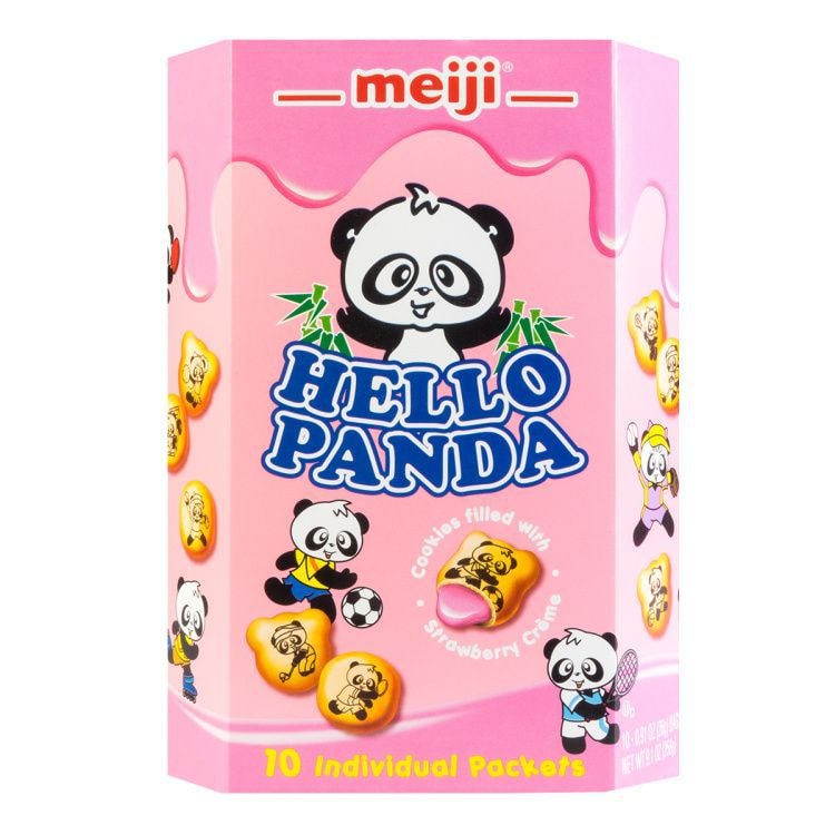 明治 熊猫草莓夹心饼干 | Meiji Hello Panda	Strawberry Biscuits			260g