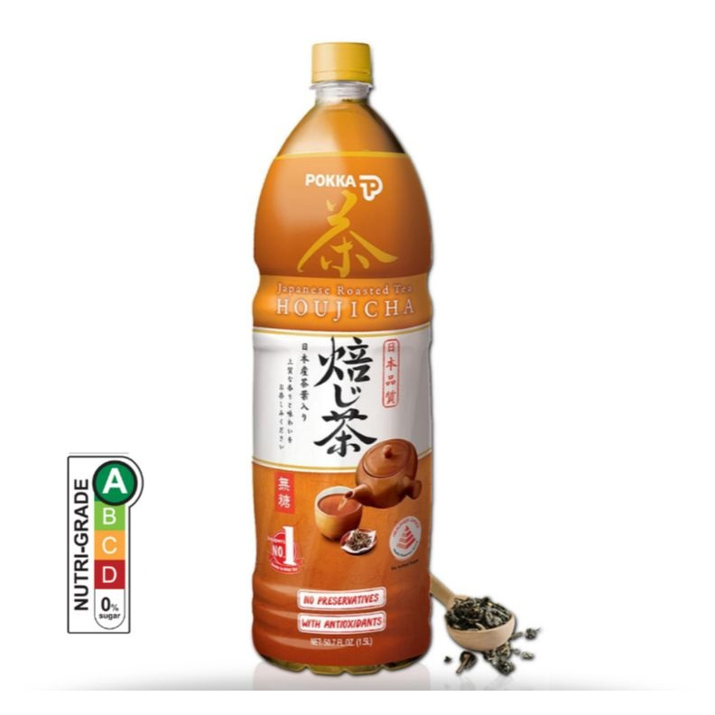 百佳 焙茶【无糖】瓶装 | Pokka Houjicha Roasted Green Tea No Sugar			1.5L