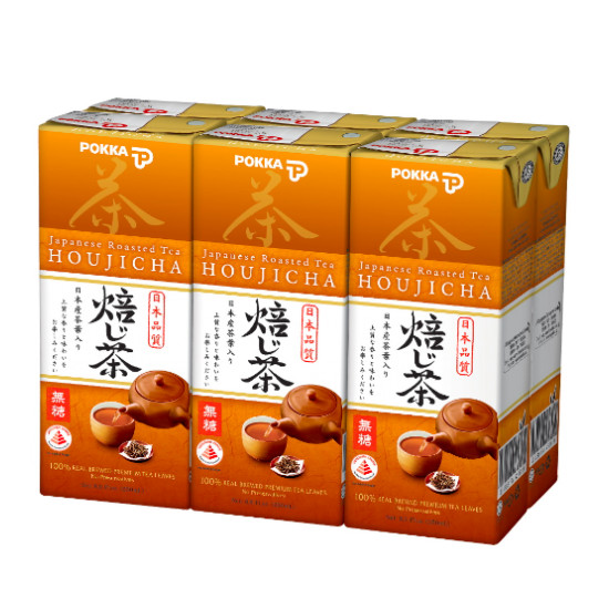 百佳 焙茶【无糖】 | Pokka Houjicha Roasted Green Tea No Sugar 6 x 250ml