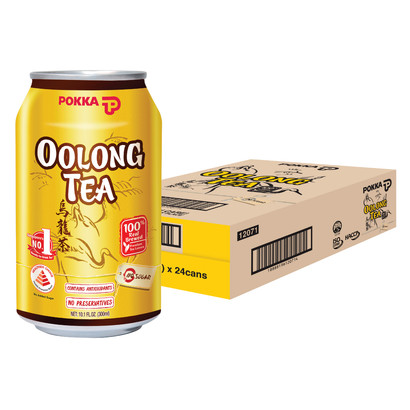 百佳 乌龙茶【无糖】罐装整箱 | Pokka Oolong Tea No Sugar Case 24	x	300ml