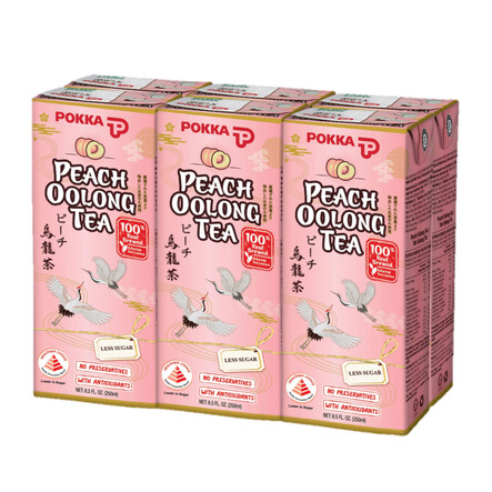 百佳 蜜桃乌龙茶 | Pokka Peach Oolong Tea 	6	x	250ml