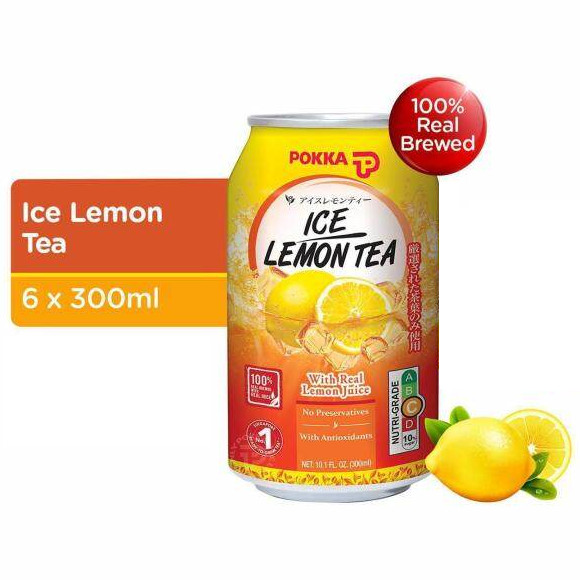 百佳 冰柠檬茶 罐装 | Pokka Ice Lemon Tea 	6	x	300ml