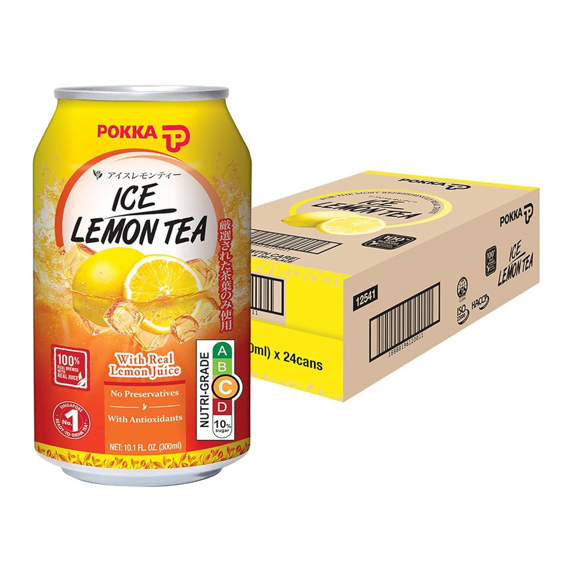 百佳 冰柠檬茶 罐装整箱 | Pokka Ice Lemon Tea Case 24 x 300ml