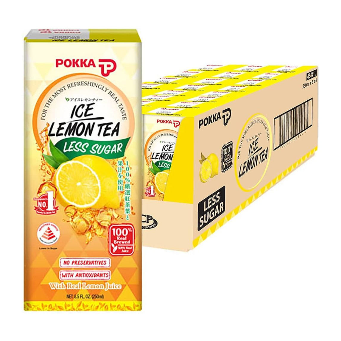 百佳 冰柠檬茶【少糖】整箱 | Pokka Ice Lemon Tea (Less Sugar) Case 24	x	250ml