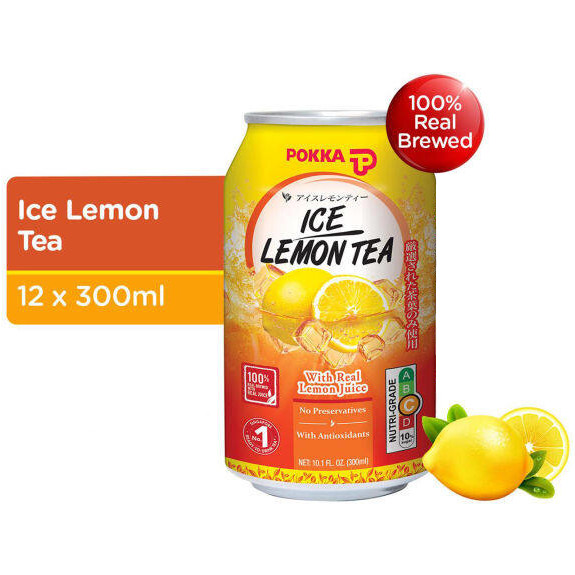 百佳 冰柠檬茶 罐装 | Pokka Ice Lemon Tea 	12	x	300ml