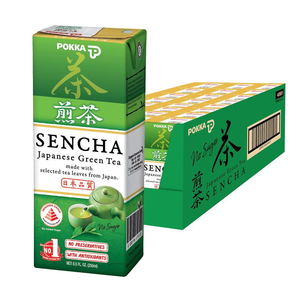 百佳 煎茶【无糖】整箱 | Pokka Sencha Japanese Green Tea No Sugar Case 24	x	250ml