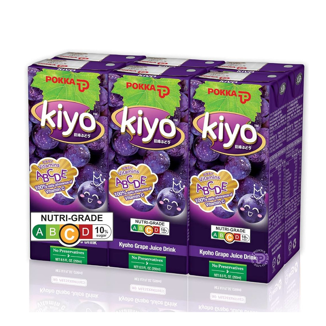 百佳 巨峰葡萄汁 | Pokka Kiyo Kyoho Grape Juice 	6	x	250ml