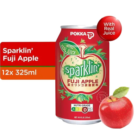 百佳 富士苹果气泡饮料 | Pokka Sparklin' Fuji Apple 	12	x	325ml