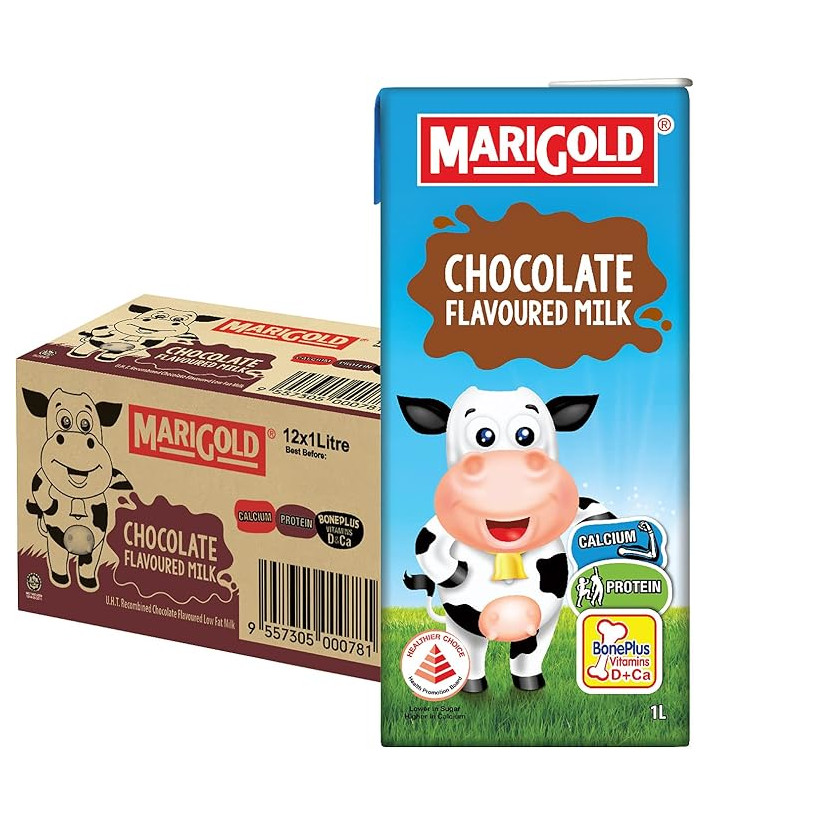 Marigold 巧克力牛奶 整箱 | Marigold Chocolate UHT Milk Case 12	x	1L