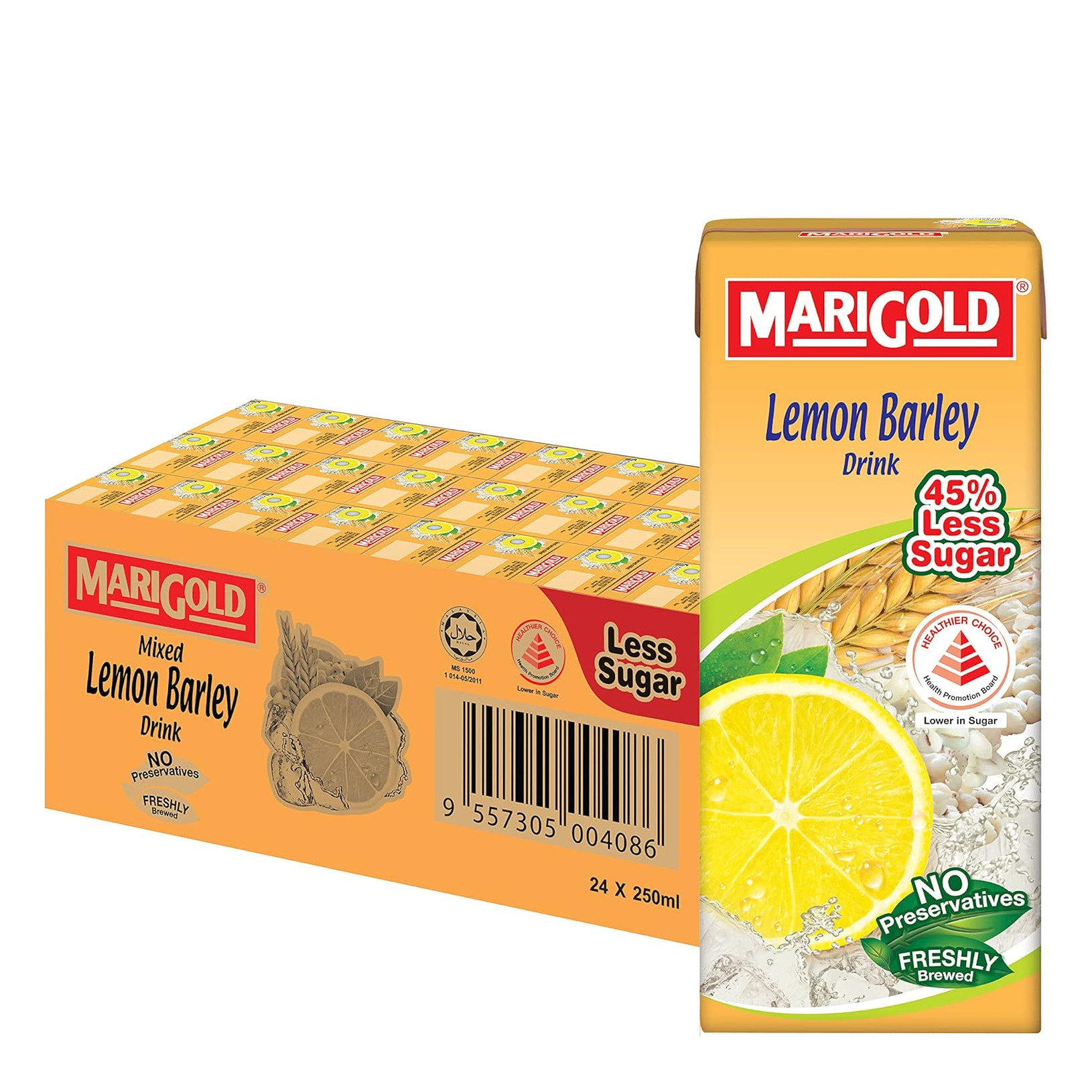 Marigold 低糖柠檬薏米水 整箱 | Marigold Lemon Barley (Less Sweet) Packet Drink Case	24	x	250ml