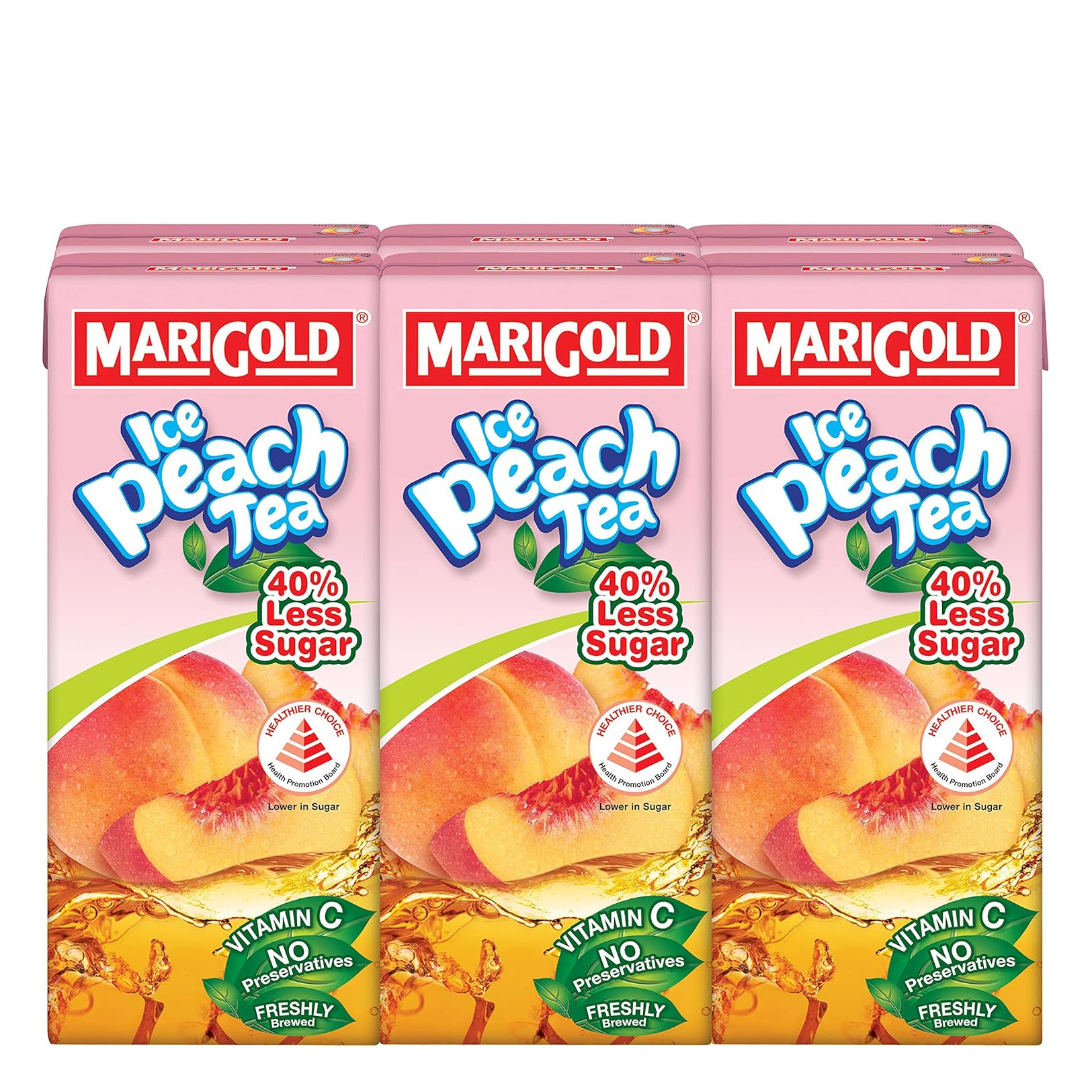 Marigold 低糖冰蜜桃茶 | Marigold Ice Peach Tea (Less Sweet) Packet Drink	6	x	250ml