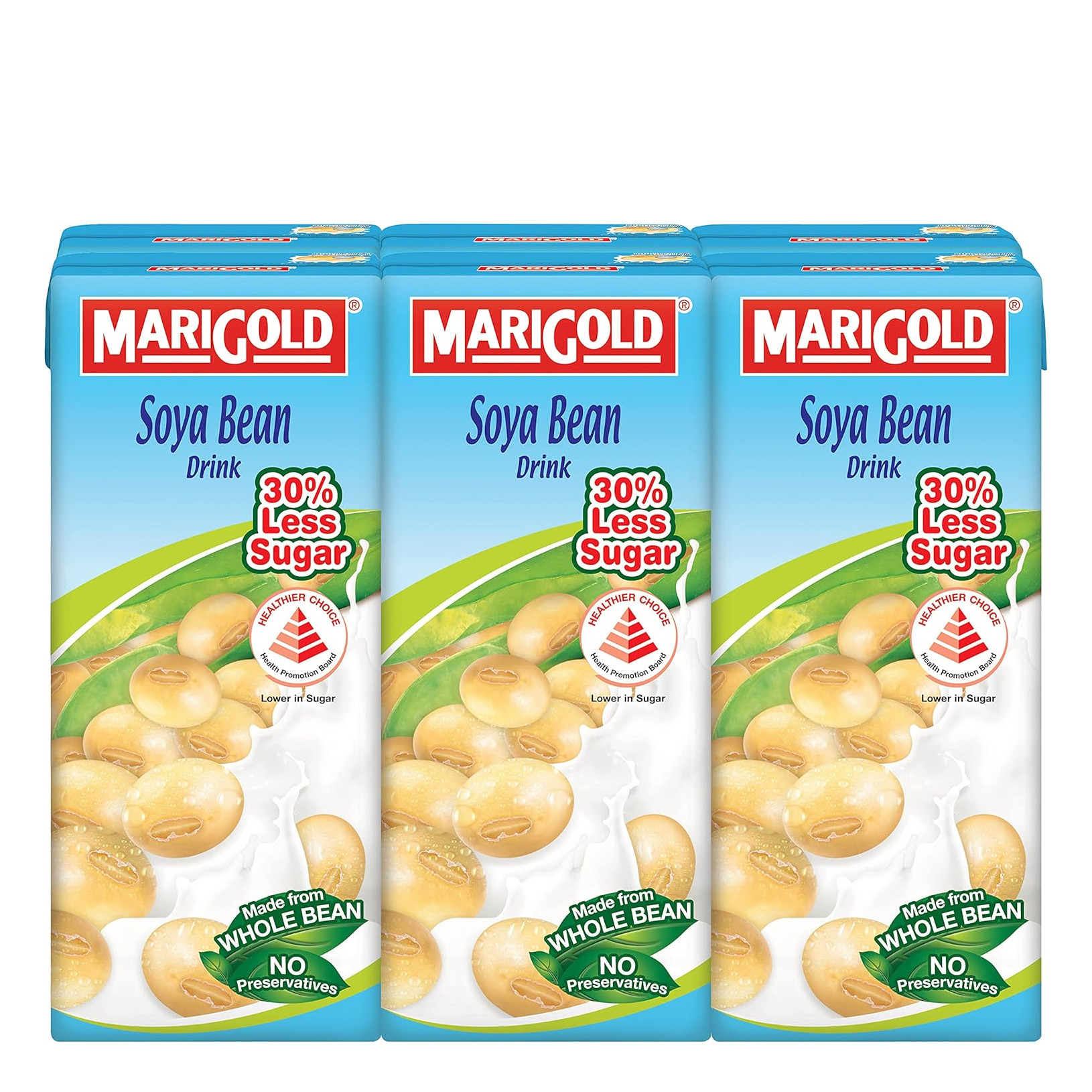 Marigold 低糖豆奶 | Marigold Soya Bean (Less Sweet) Packet Drink	6	x	250ml