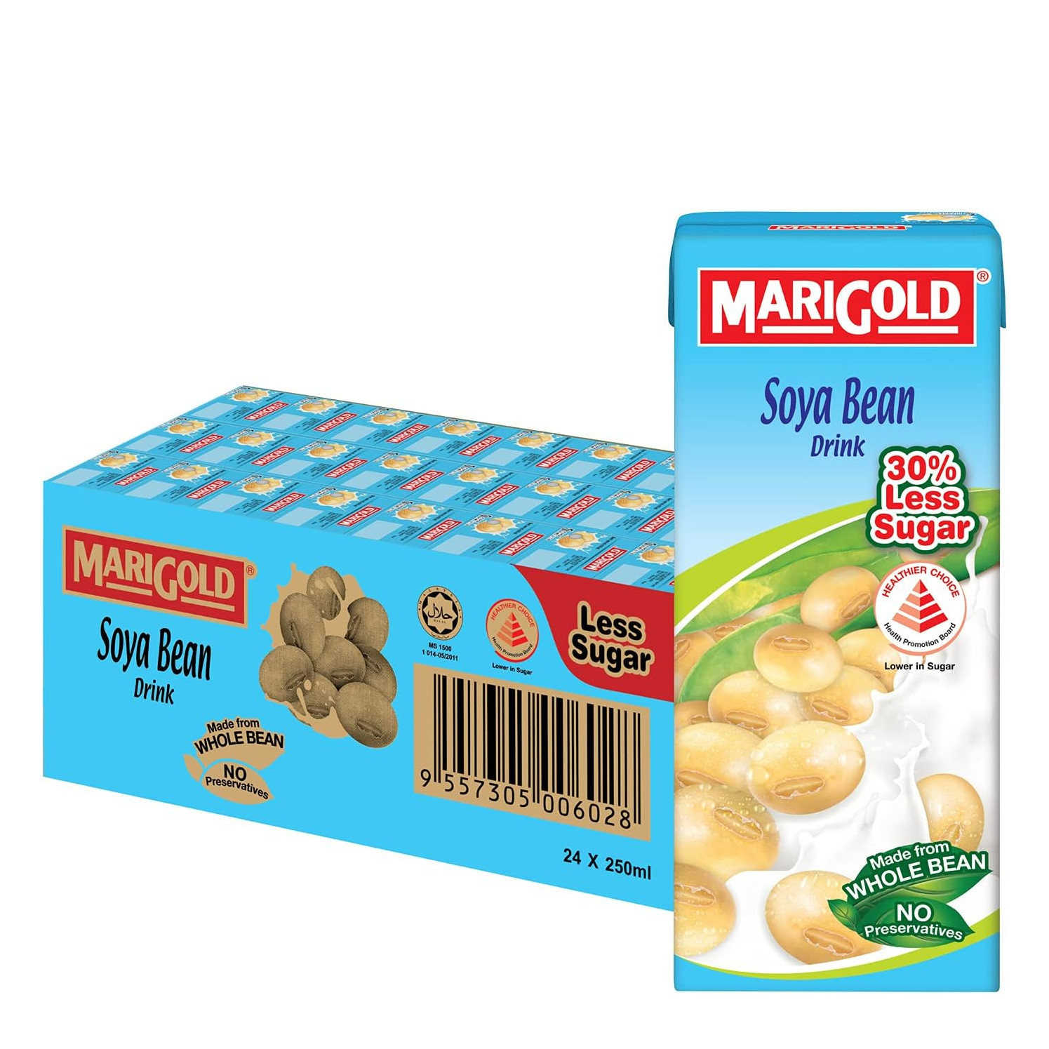 Marigold 低糖豆奶 整箱 | Marigold Soya Bean (Less Sweet) Packet Drink Case	24	x	250ml