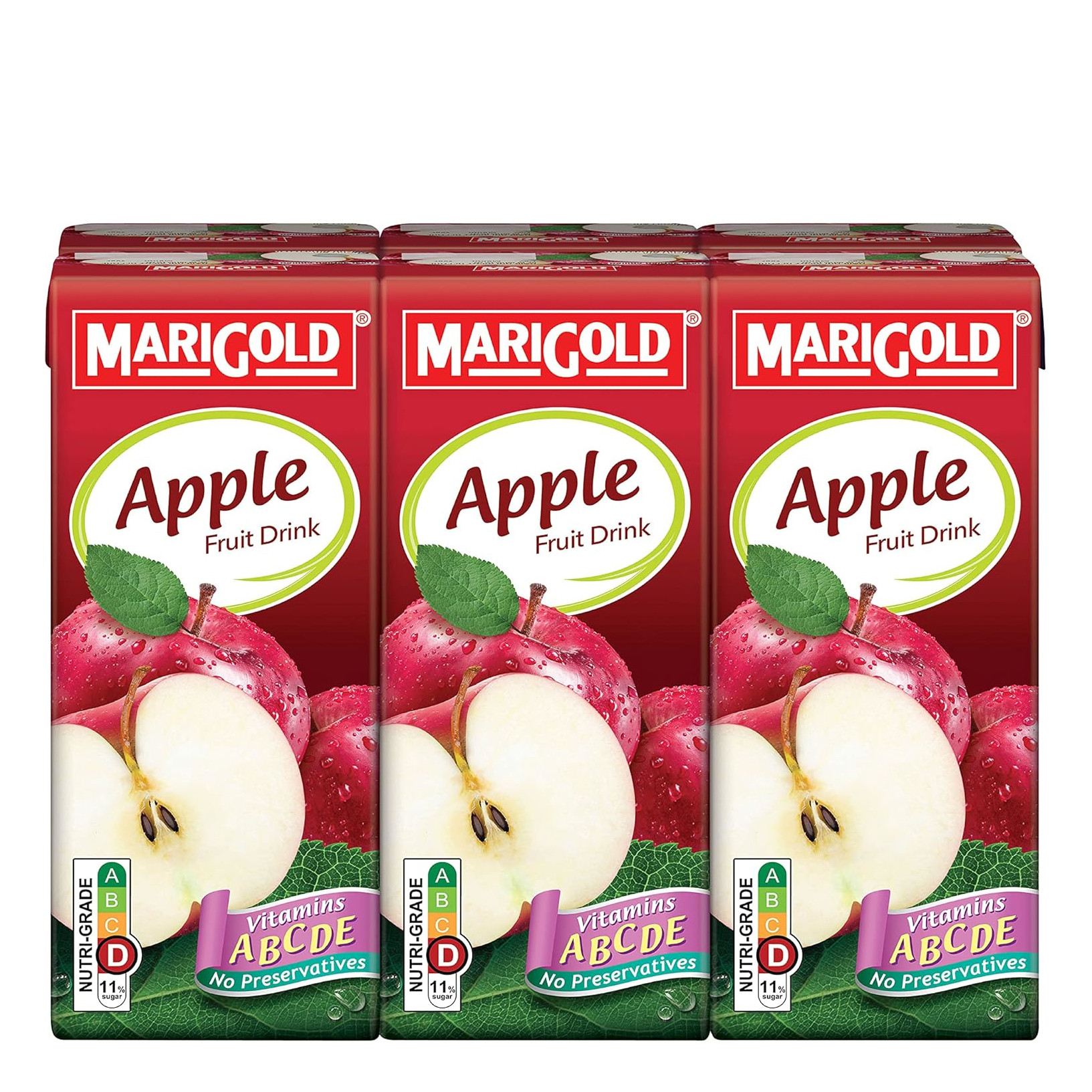 Marigold【苹果】果汁饮料 | Marigold Apple Fruit Drink  6 x 250ml