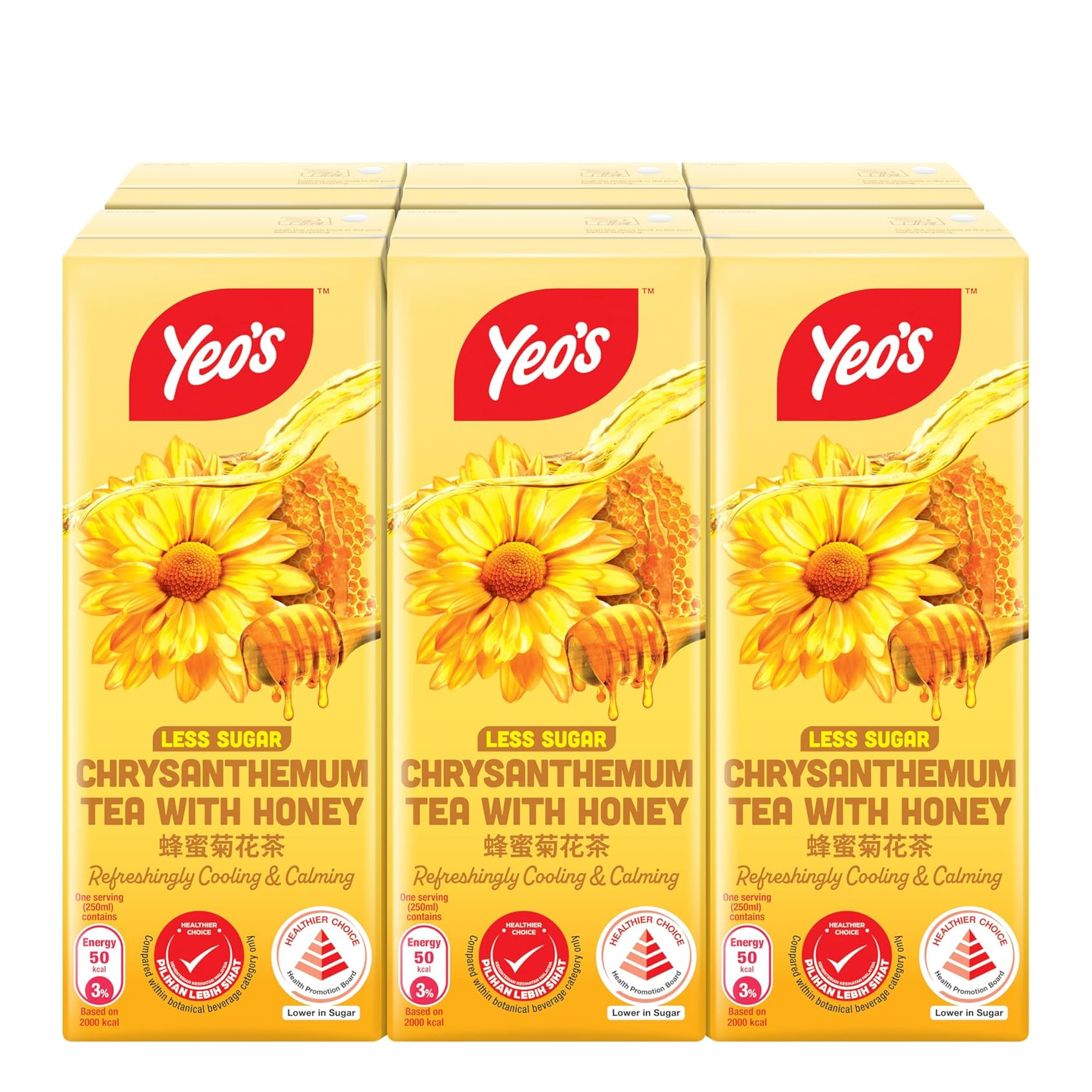 杨协成 蜂蜜菊花茶 | Yeo's Chrysanthemum Tea With Honey Packet Drink	6	x	250ml