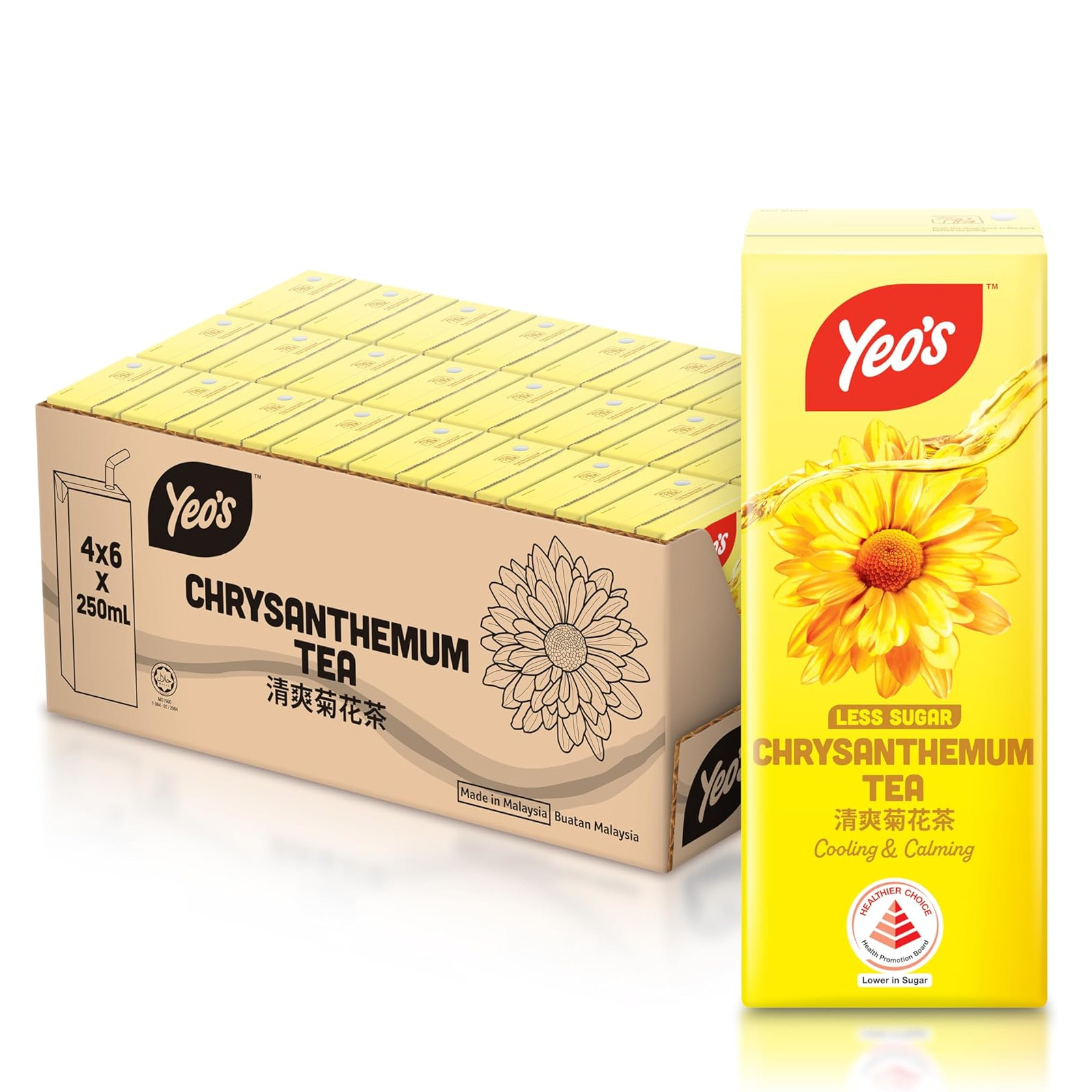 杨协成 清爽菊花茶 整箱 | Yeo's Chrysanthemum Tea Packet Drink Case 24	x	250ml