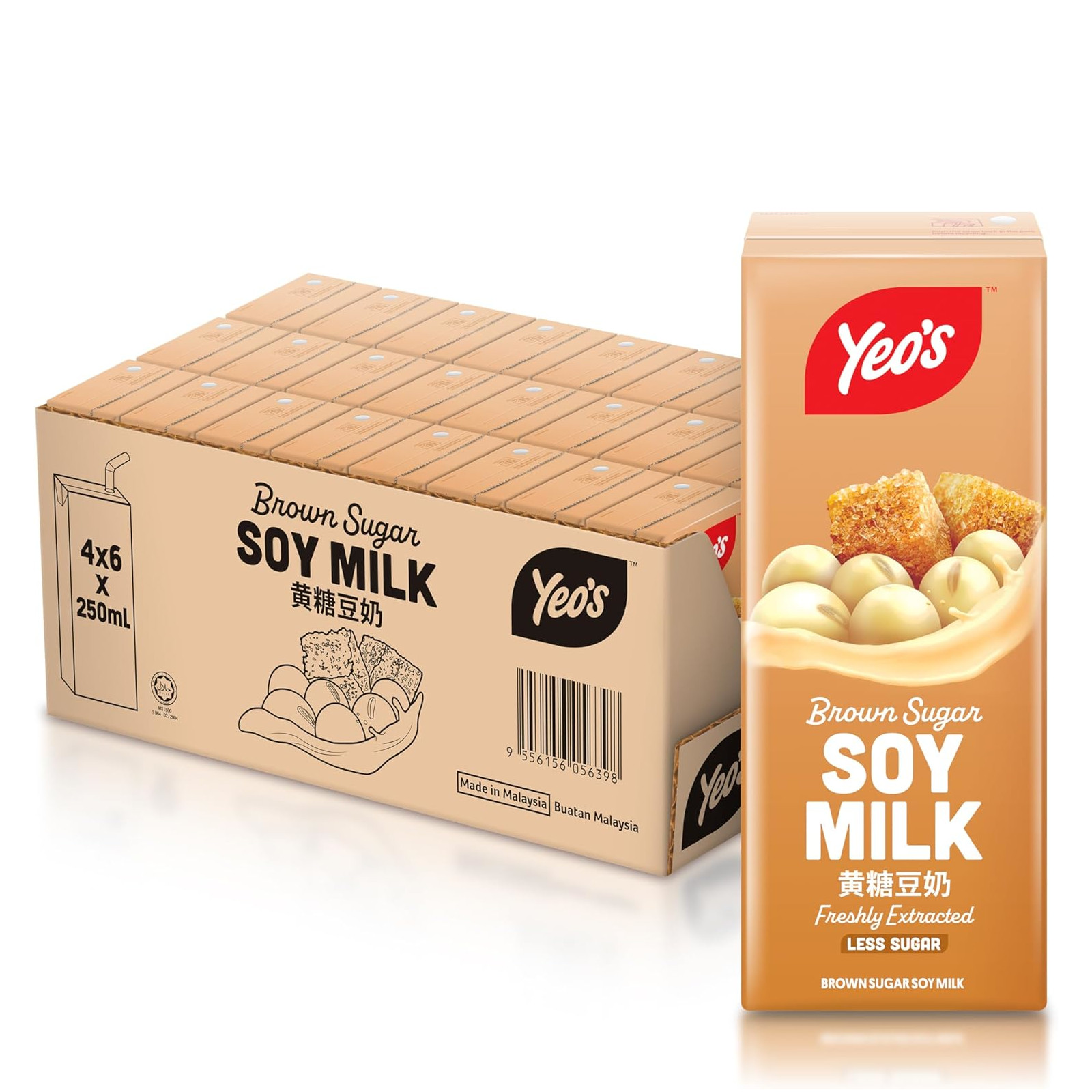 杨协成 黄糖豆奶 整箱 | Yeo's Brown Sugar Soy Case	24	x	250ml