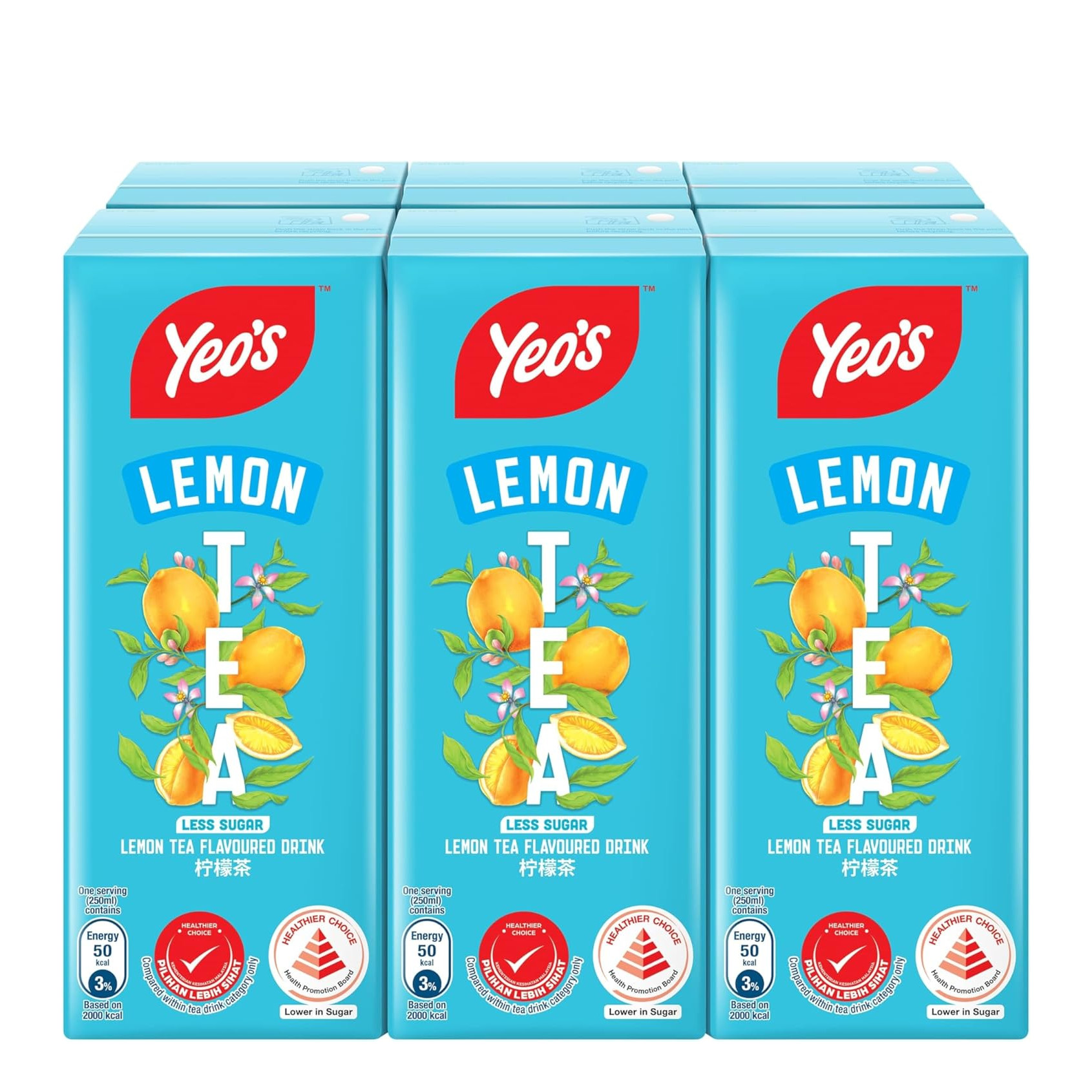 杨协成 柠檬茶 | Yeo's Lemon Tea Packet Drink 	6	x	250ml