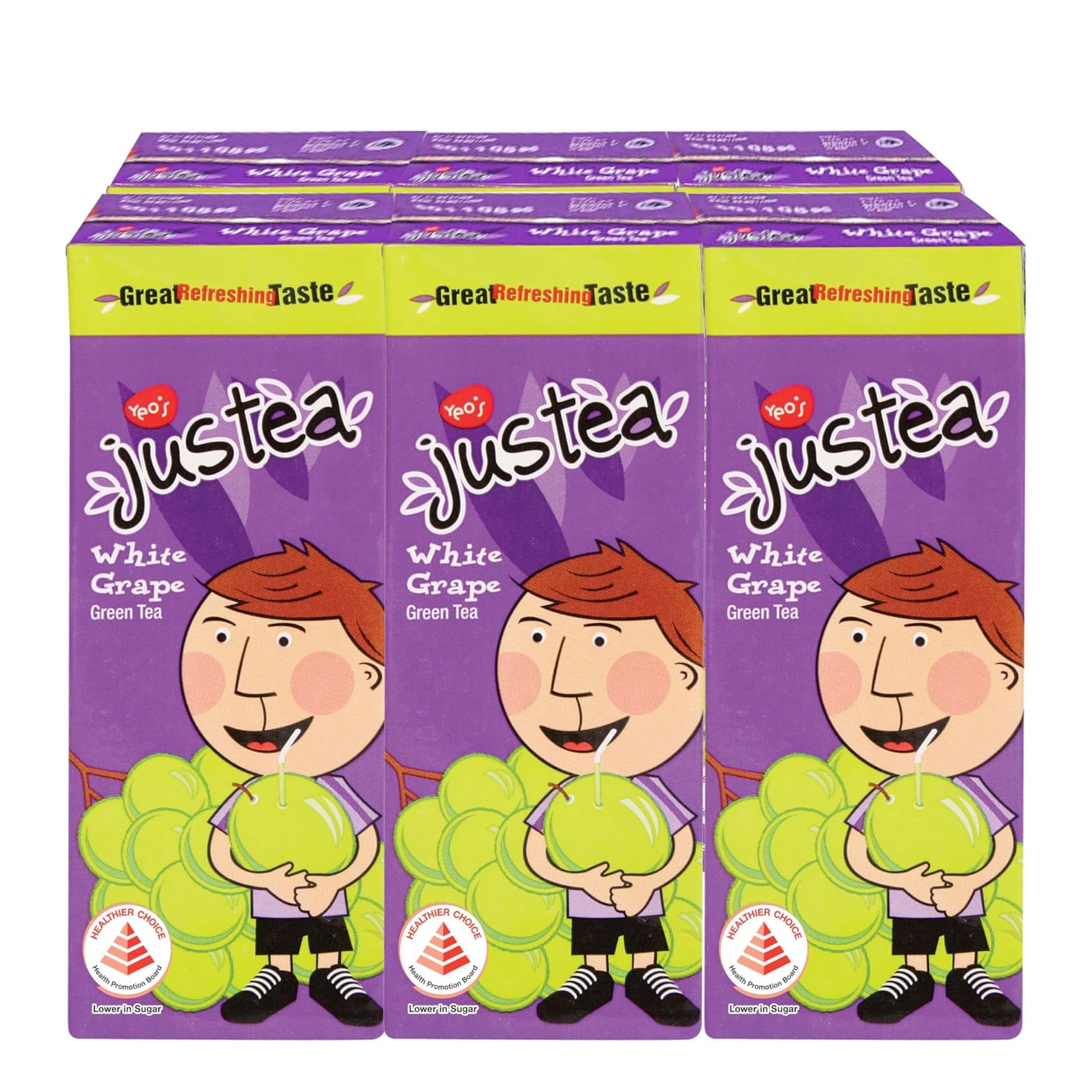 杨协成 葡萄绿茶 | Yeo's Justea White Grape Green Tea Packet Drink	6	x	250ml