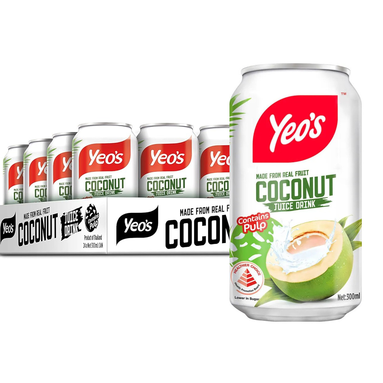 杨协成 椰子汁饮料 整箱 | Yeo's Coconut Juice Drink Case	24	x	300ml