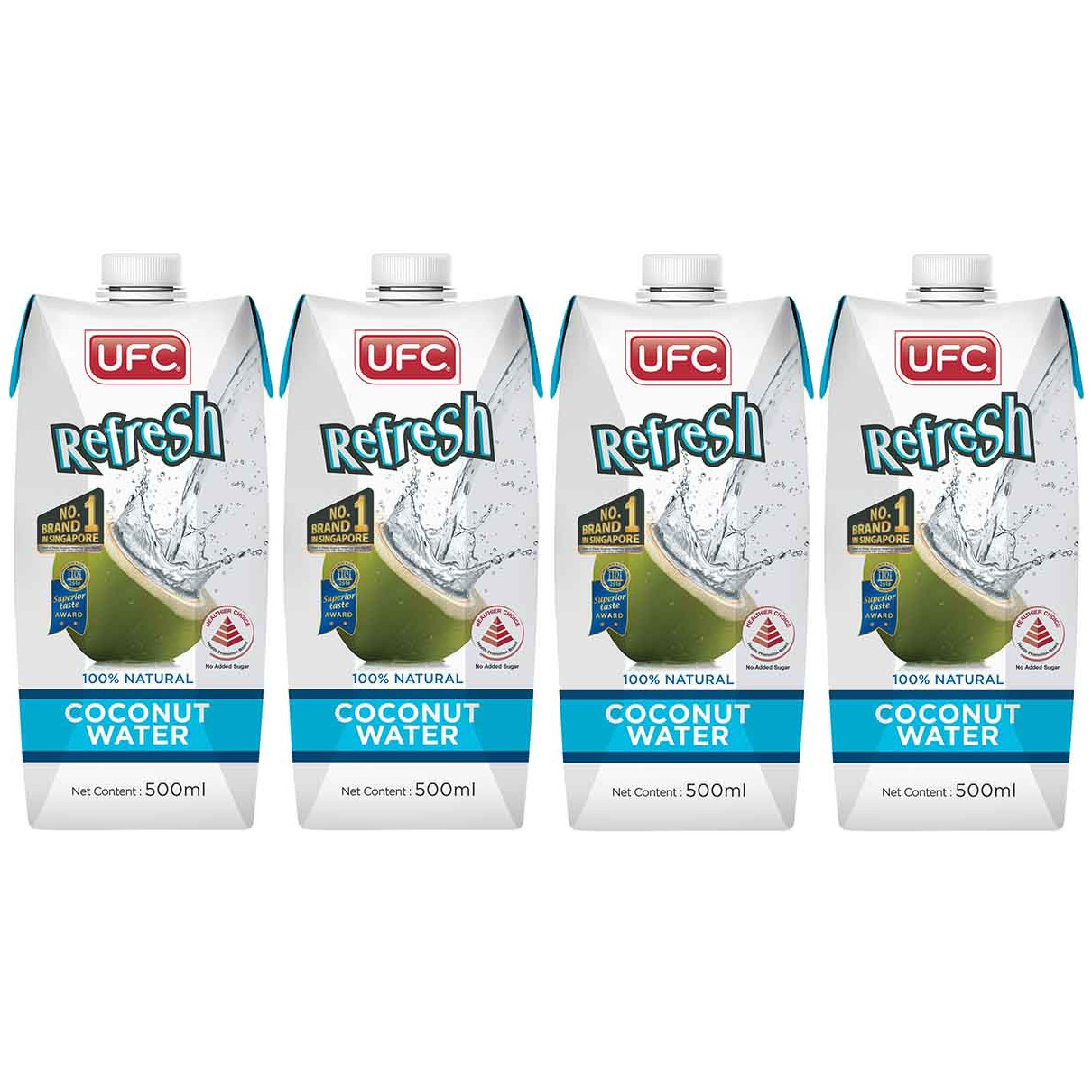 UFC 100% 纯椰子水 | UFC Refresh 100% Natural Coconut Water 	4	x	500ml