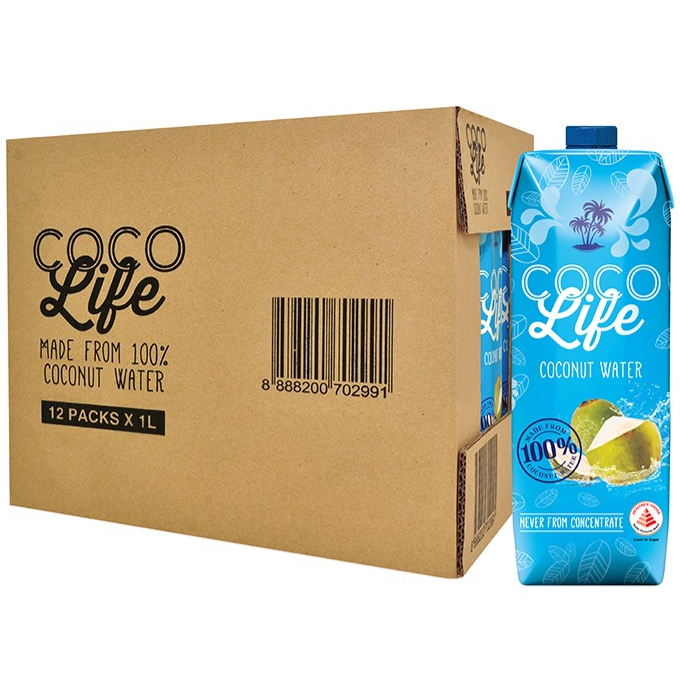 COCO LIFE 椰子水 整箱 | COCO LIFE Coconut Water Case	12	x	1L